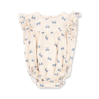 Konges Coco Romper GOTS ~ Bow Bleu