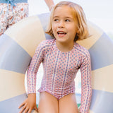 Minnow Girls Rosa Vine Rashguard One Piece