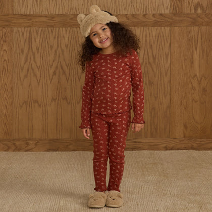 Rylee & Cru Ribbed Set ~ Ruby Ditsy