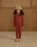Rylee & Cru Ribbed LS Top ~ Ruby Ditsy
