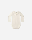 Quincy Mae Ruffle Collar Bodysuit ~ Natural