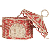 Olli Ella Circus Tent Basket ~ Red & Straw