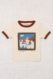 Misha & Puff Sailboat Collage Ringer Tee ~ Bisque
