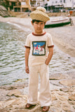 Misha & Puff Sailboat Collage Ringer Tee ~ Bisque