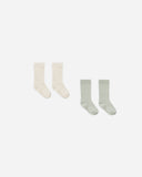 Quincy Mae Sock Set ~ Natural, Sage