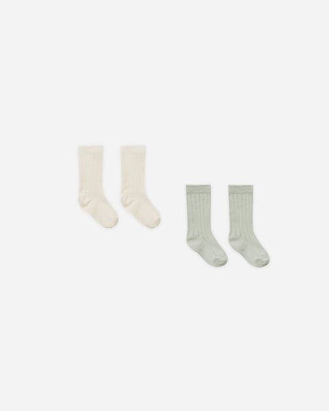 Quincy Mae Sock Set ~ Natural, Sage