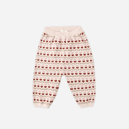 Rylee & Cru Knit Pant ~ Ruby Hearts