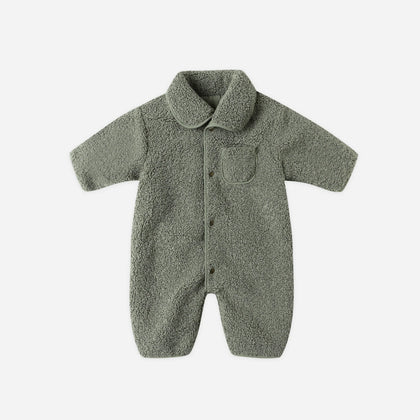 Quincy Mae Shearling Jumpsuit ~ Forest