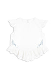 Konges Rosie H-W Fiori Top GOTS ~ Optic White