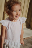 Konges Rosie H-W Fiori Top GOTS ~ Optic White