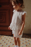 Konges Rosie H-W Fiori Top GOTS ~ Optic White