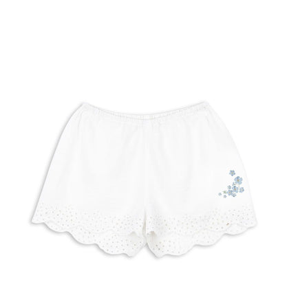 Konges Rosie H-W Fiori Shorts GOTS ~ Optic White