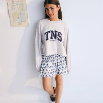 New Society Eleni Teen Skirt ~ Hyacinth Print