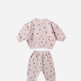 Quincy Mae Waffle Slouch Set ~ Hearts