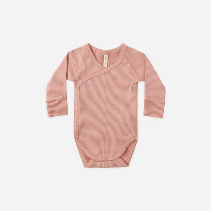 Quincy Mae Side Snap Bodysuit ~ Pink