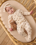Quincy Mae Hidden Snap Footie ~ Holly Berry