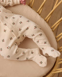 Quincy Mae Hidden Snap Footie ~ Holly Berry