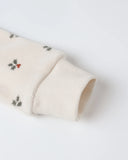 Quincy Mae Hidden Snap Footie ~ Holly Berry