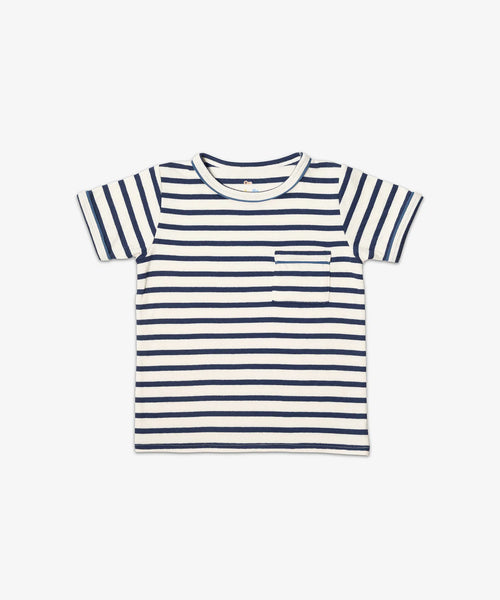 Oso & Me Willie Kid T-Shirt ~ Navy Sport Stripe