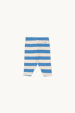 Tiny Cottons Stripes Baby leggings ~ Light Cream & Azure