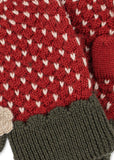 Konges Strawberry Mittens ~ True Red