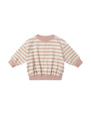 Quincy Mae Relaxed Sweatshirt Set  ~ Pink Stripe