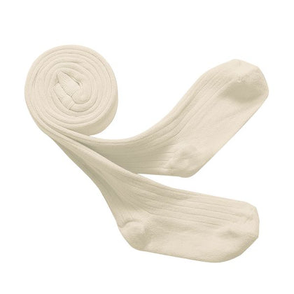 Collegien Louise Ribbed Tights in Cream