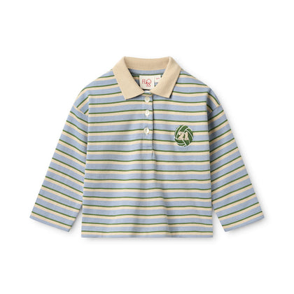 Floss Conrad Polo ~ Green/Blue Stripe