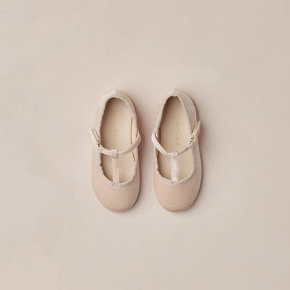 Noralee T- Strap Ballet Flats ~ Rose