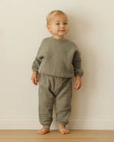 Quincy Mae Textured Sweat Set ~ Forest
