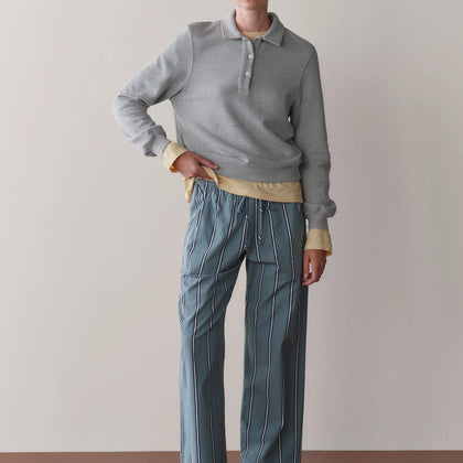 Donni Pop Stripe Drawstring Pant ~ Sage