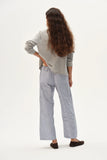 DONNI Taffeta Drawstring Cargo Pant Gingham ~ Cornflower