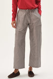 DONNI Taffeta Drawstring Cargo Pant Gingham ~ Espresso