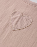 Quincy Mae Woven Tie Bib ~ Blush