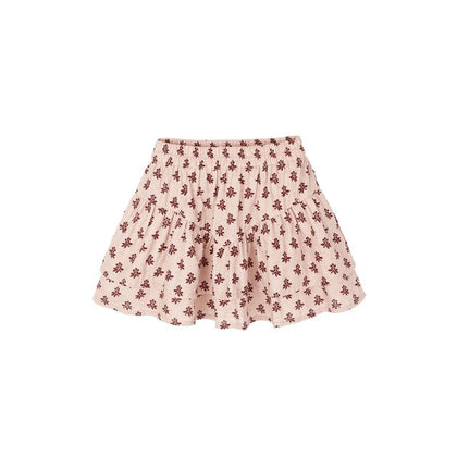 Rylee + Cru Tiered Mini Skirt ~ Blush Fleur