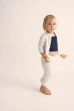 Cozmo Floral Gauze Baby Leggings ~ Ivory Blue