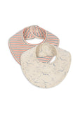 Konges Basic 2 Pack Bibs ~ Stripe Tricolore petit/Cielo Marino
