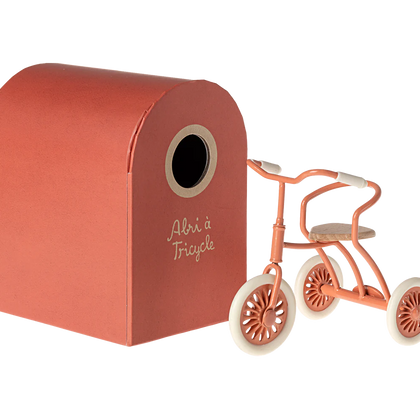 Maileg Mouse Abri à Tricycle ~ Coral