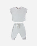 Quincy Mae Terry Tee + Pant Set ~ Sky