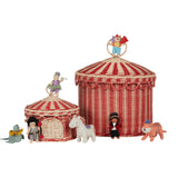 Olli Ella Circus Tent Toy Basket ~ Red & Straw