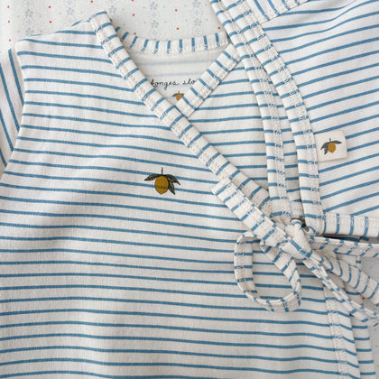 Konges Basic LS Newborn Body ~ Stripe Bluie