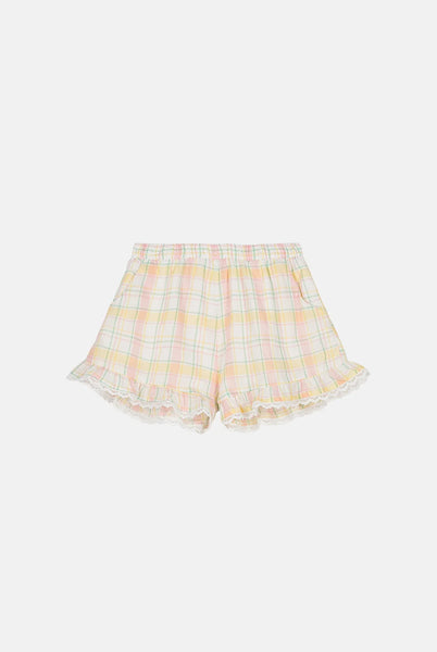 Louise Misha Vallaloid Shorts- Yellow Pistachio Ch