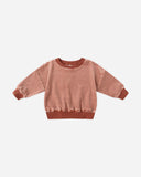 Quincy Mae Velour Relaxed Sweatshirt ~ Candy Stripe