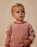 Quincy Mae Velour Relaxed Sweatshirt ~ Candy Stripe