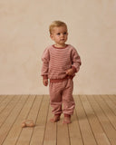 Quincy Mae Velour Relaxed Sweatshirt ~ Candy Stripe