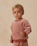 Quincy Mae Velour Relaxed Sweatshirt ~ Candy Stripe