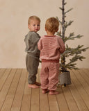 Quincy Mae Velour Relaxed Sweatshirt ~ Candy Stripe