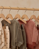 Quincy Mae Velour Relaxed Sweatshirt ~ Candy Stripe