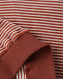Quincy Mae Velour Relaxed Sweatshirt ~ Candy Stripe
