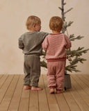 Quincy Mae Velour Relaxed Sweatpant ~ Candy Stripe
